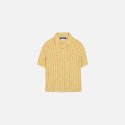Pointelle Knit Polo Shirt g
